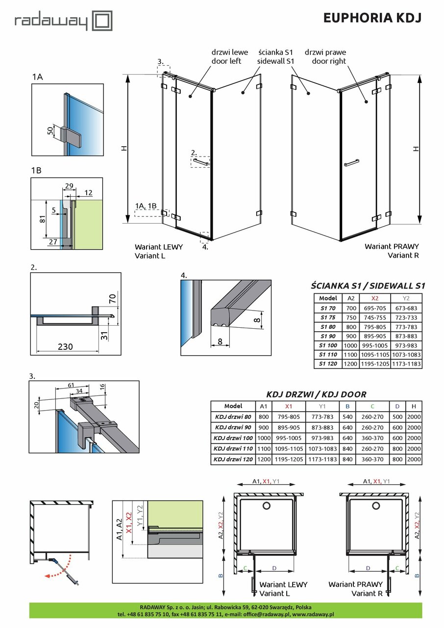 Душові двері Euphoria G 512 L RADAWAY - Зображення 1927063-d2bd0.jpg