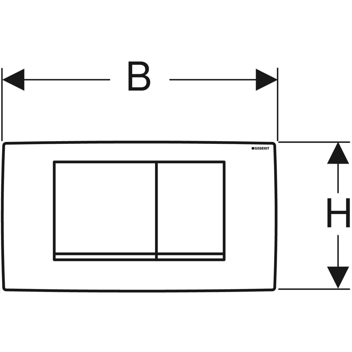Кнопка зливу Twinline30 115.899.KJ.1 білий Geberit - Зображення 1927373-b631a.jpg