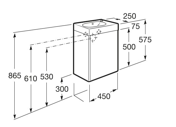 Шафка з умивальником Mini 45 (A855873806), Roca - Зображення 192766-2dd22.jpg
