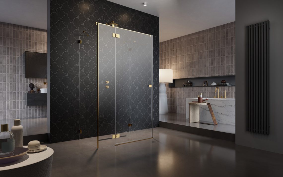 Душові двері Essenza Pro Gold KDJ+S 80 ліві, RADAWAY - Зображення 1927674-560f2.jpg