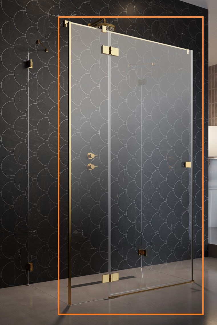 Душові двері Essenza Pro Gold KDJ+S 120 ліві, RADAWAY - Зображення