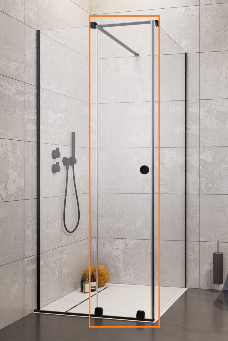 Душові двері Furo Black KDJ RH 442 L RADAWAY - Зображення