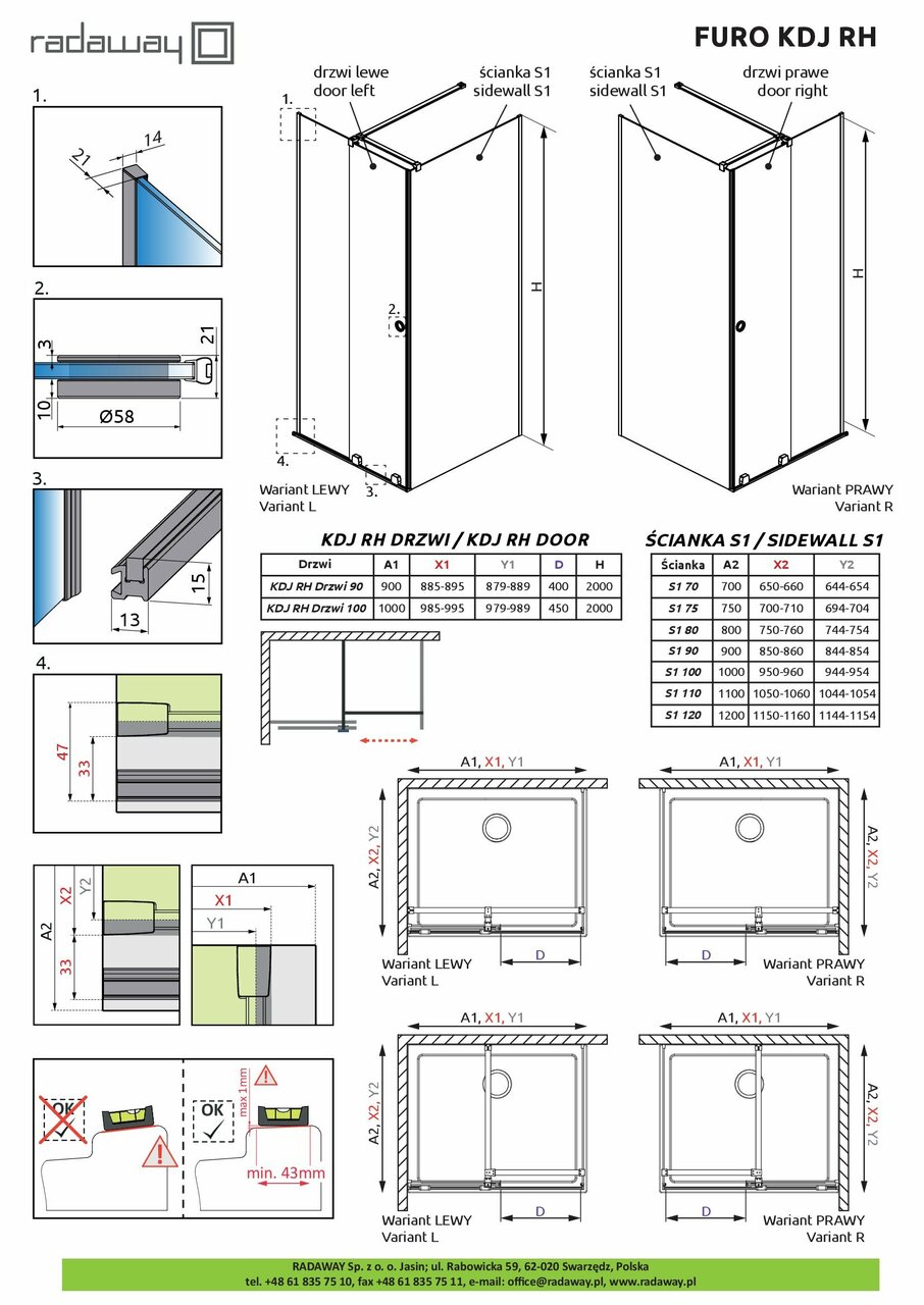 Душові двері Furo KDJ RH 492 R RADAWAY - Зображення 1927862-6ce8c.jpg