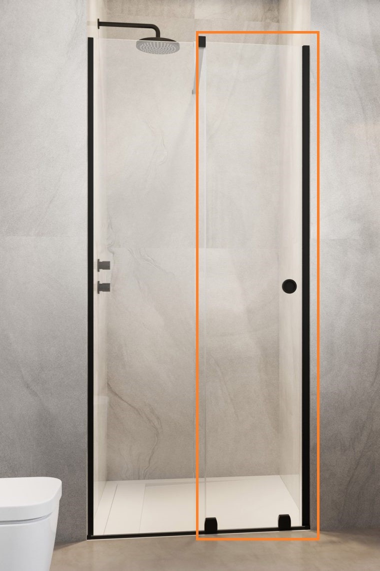 Душові двері Furo Black DWJ RH 492 L RADAWAY - Зображення