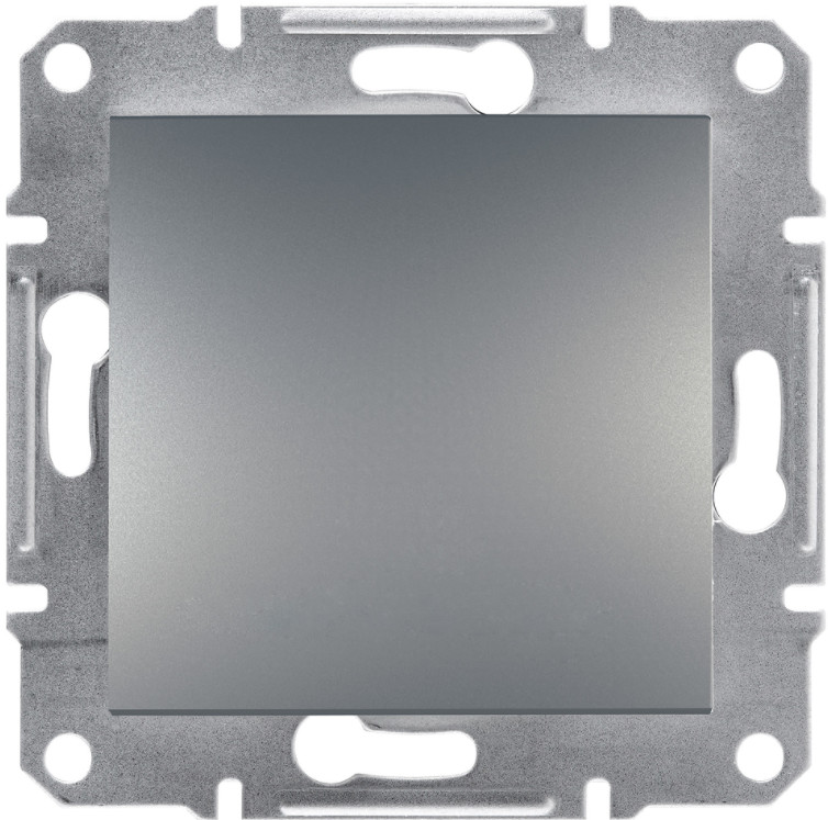 Выключатель 1-клавишный Сталь ASFORA (EPH0100162), Schneider Electric - Зображення 1928186-6c4bf.jpg