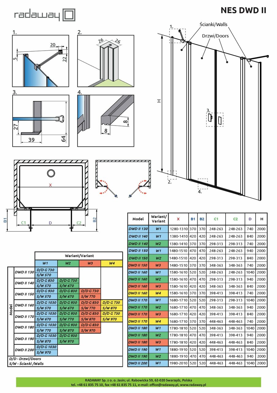 Комплект фронтальних стінок Nes Black DWD II 670 RADAWAY - Зображення 1928335-73f5a.jpg