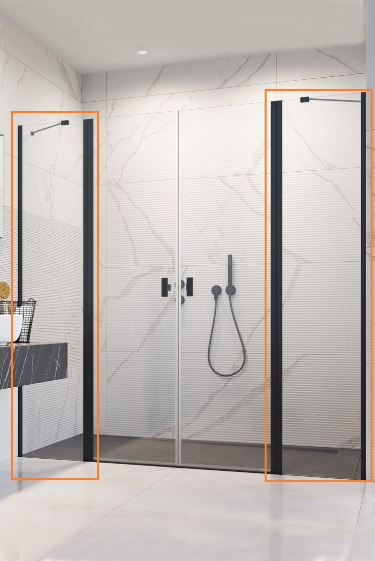 Комплект фронтальних стінок NES 8 Black DWD II 870 RADAWAY - Зображення