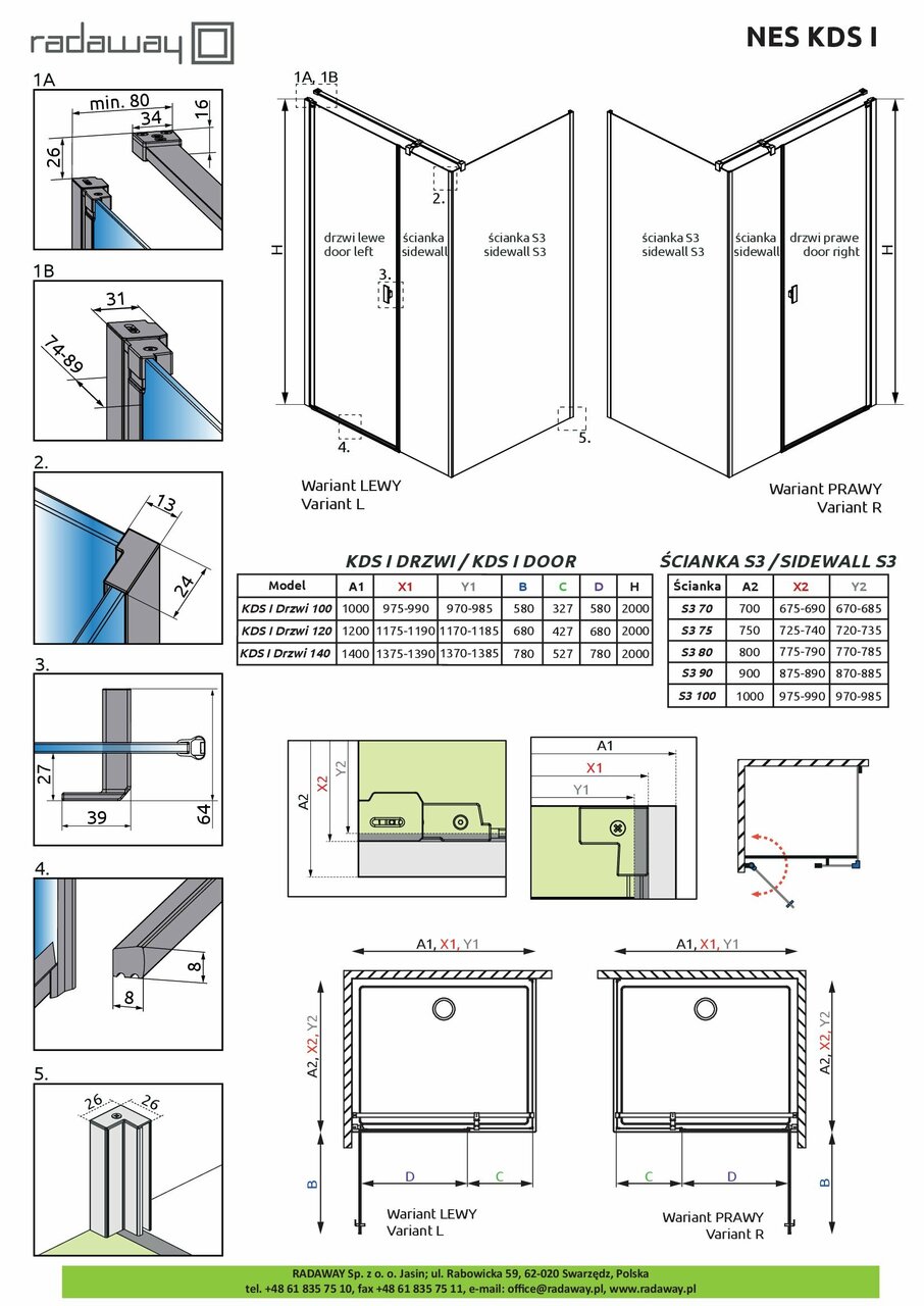 Бокова стінка NES Black S3 75 RADAWAY - Зображення 1928433-c4d41.jpg