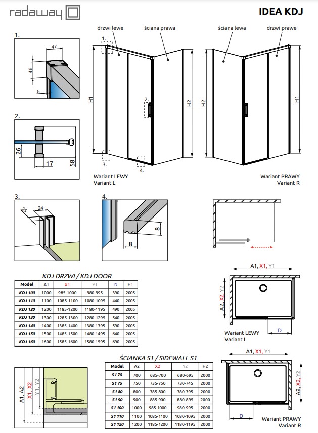 Бокова стінка Idea Gold S1 100 ліва, RADAWAY - Зображення 1928484-37ce4.jpg