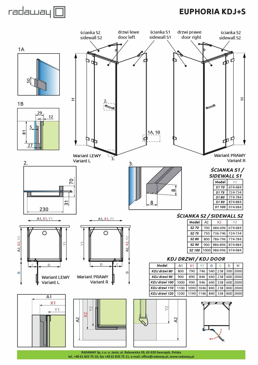 Бокова стінка Euphoria S1 110 RADAWAY - Зображення 1928544-cb8e9.jpg