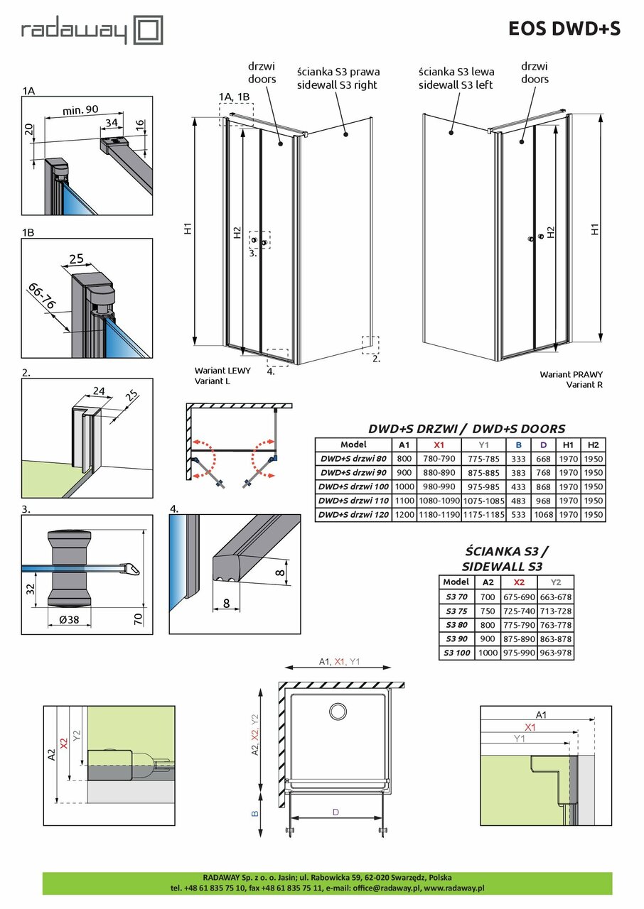 Бокова стінка Eos S3 75 RADAWAY - Зображення 1928585-c578a.jpg