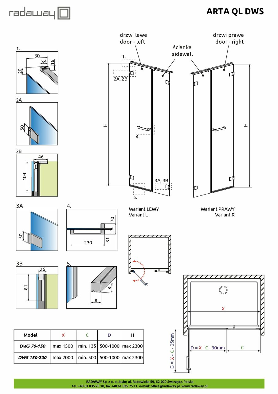 Фронтальна стінка Arta QL DWS RADAWAY - Зображення 1928590-e1347.jpg