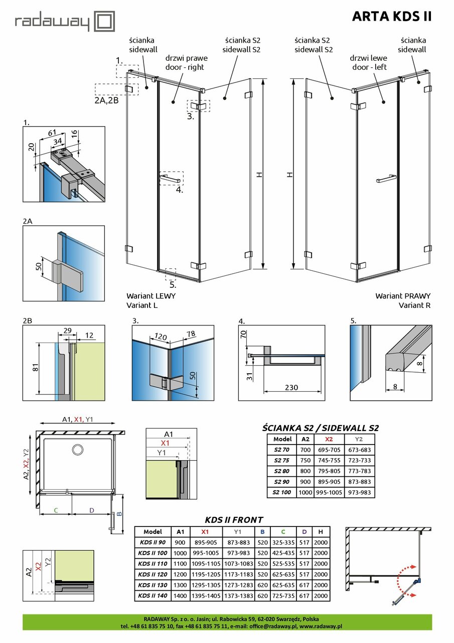 Бокова стінка Arta S2 75 RADAWAY - Зображення 1928603-b43ad.jpg