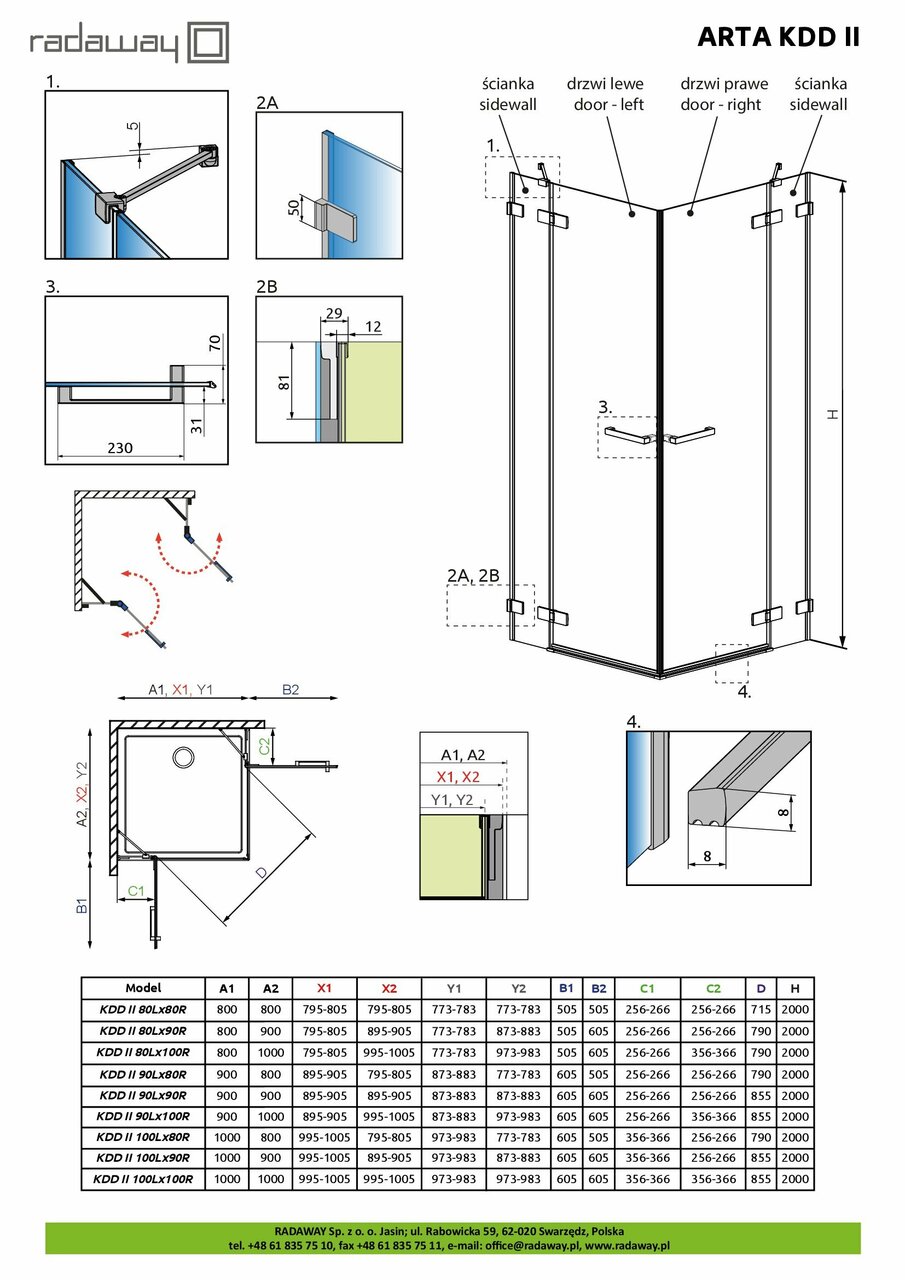 Фронтальна стінка Arta KDD II 235 L RADAWAY - Зображення 1928618-94526.jpg
