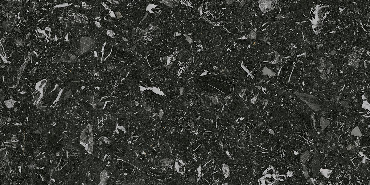 Плитка керамогранітна 4ZLL Luna-R Negro 600x1200x11 Vives - Зображення