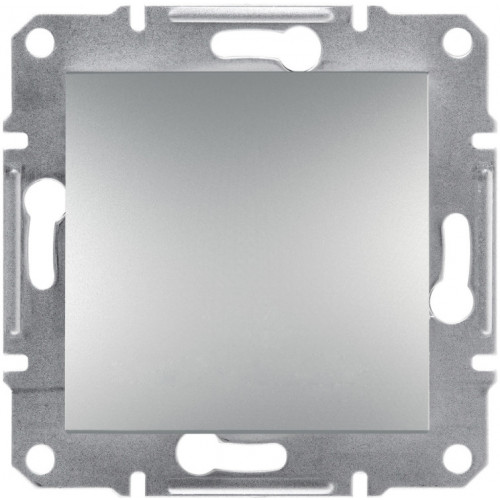 Выключатель 1-клавишный 10A Алюминий ASFORA (EPH0100161), Schneider Electric - Зображення