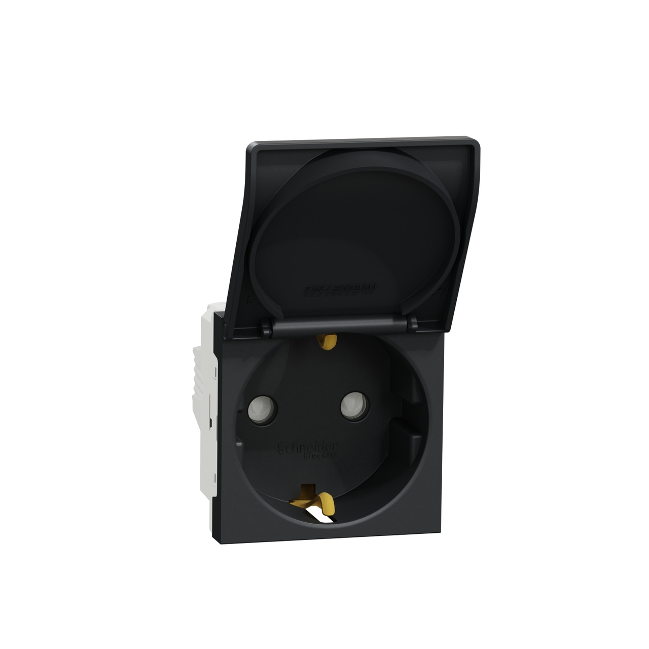 Розетка з заземленням 16A Антрацит UNICA (NU303754TA), Schneider Electric - Зображення