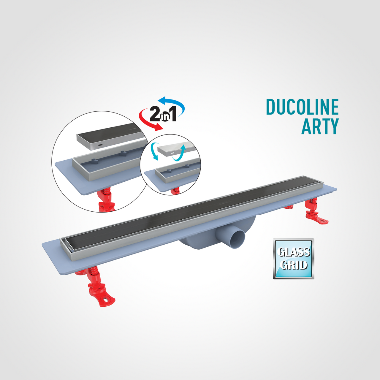 Душевой канал 80 см Ducoline Arty VLD-598330.46 Valtemo - Зображення