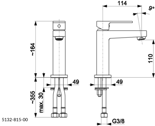 Смеситель для умывальника LOGON BLACK 5132-815-81 KFA ARMATURA - Зображення 1929578-c3c86.jpg