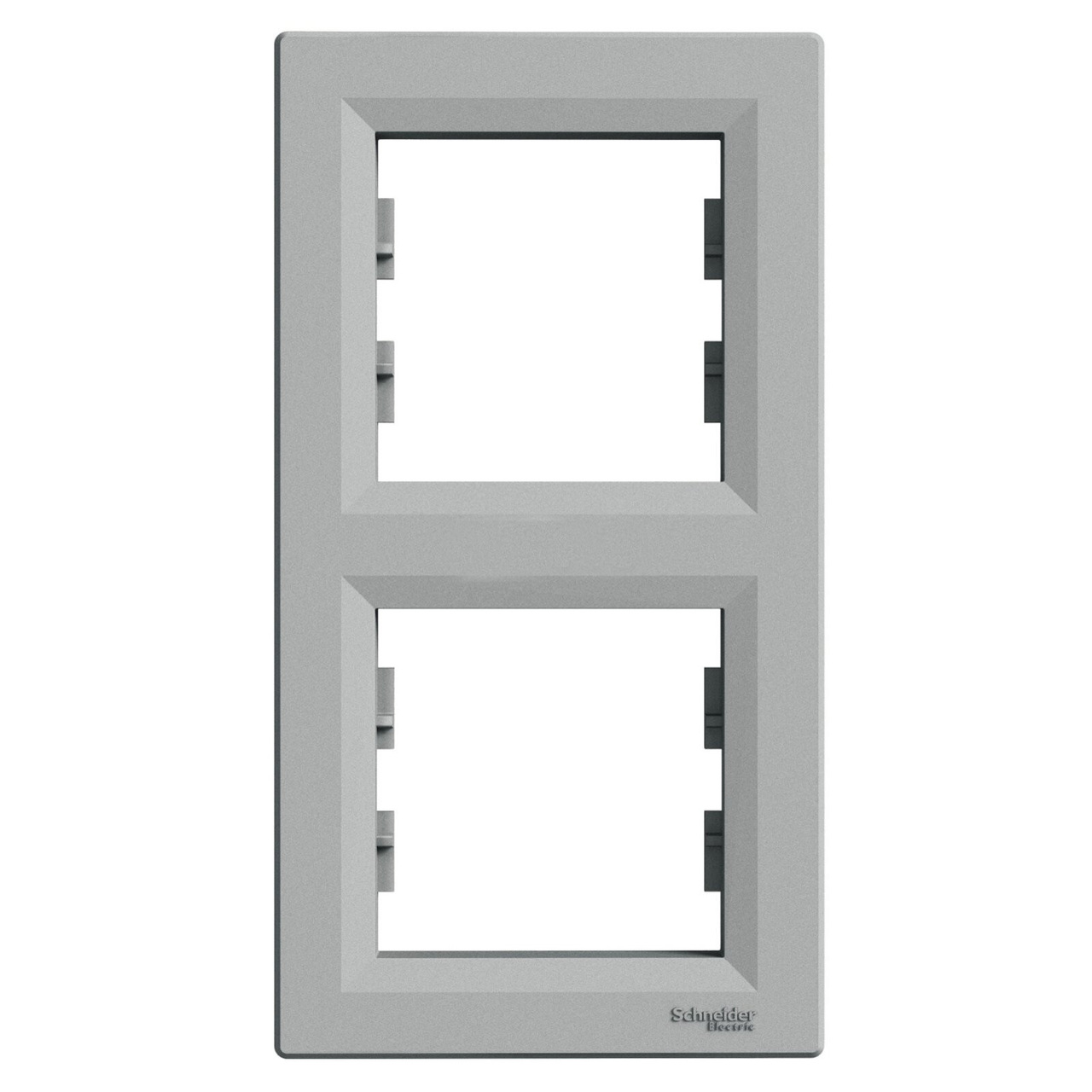 Рамка 2-местная вертикальная Алюминий ASFORA (EPH5810261), Schneider Electric - Зображення