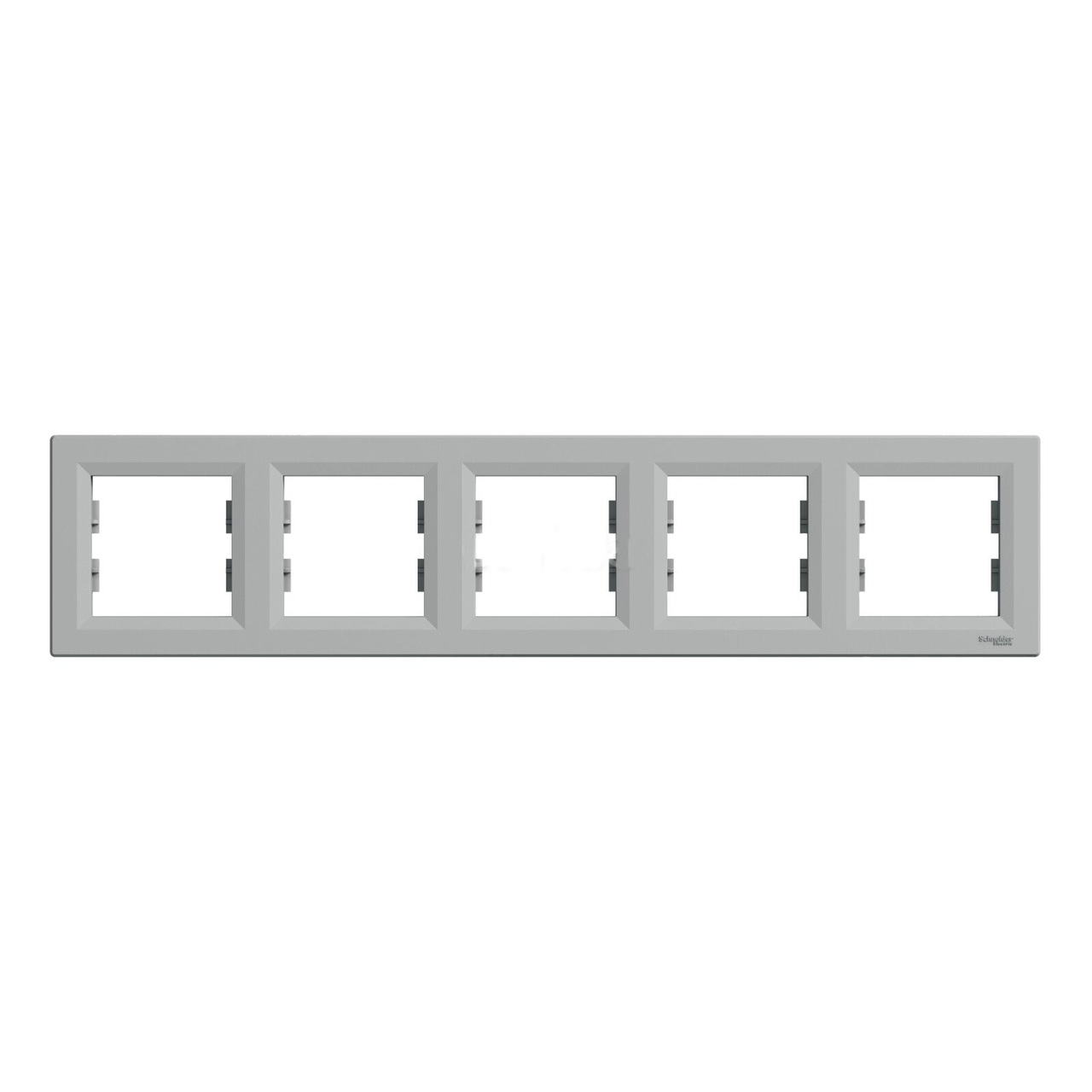 Рамка 5-місна горизонтальна Алюміній ASFORA (EPH5800561), Schneider Electric - Зображення