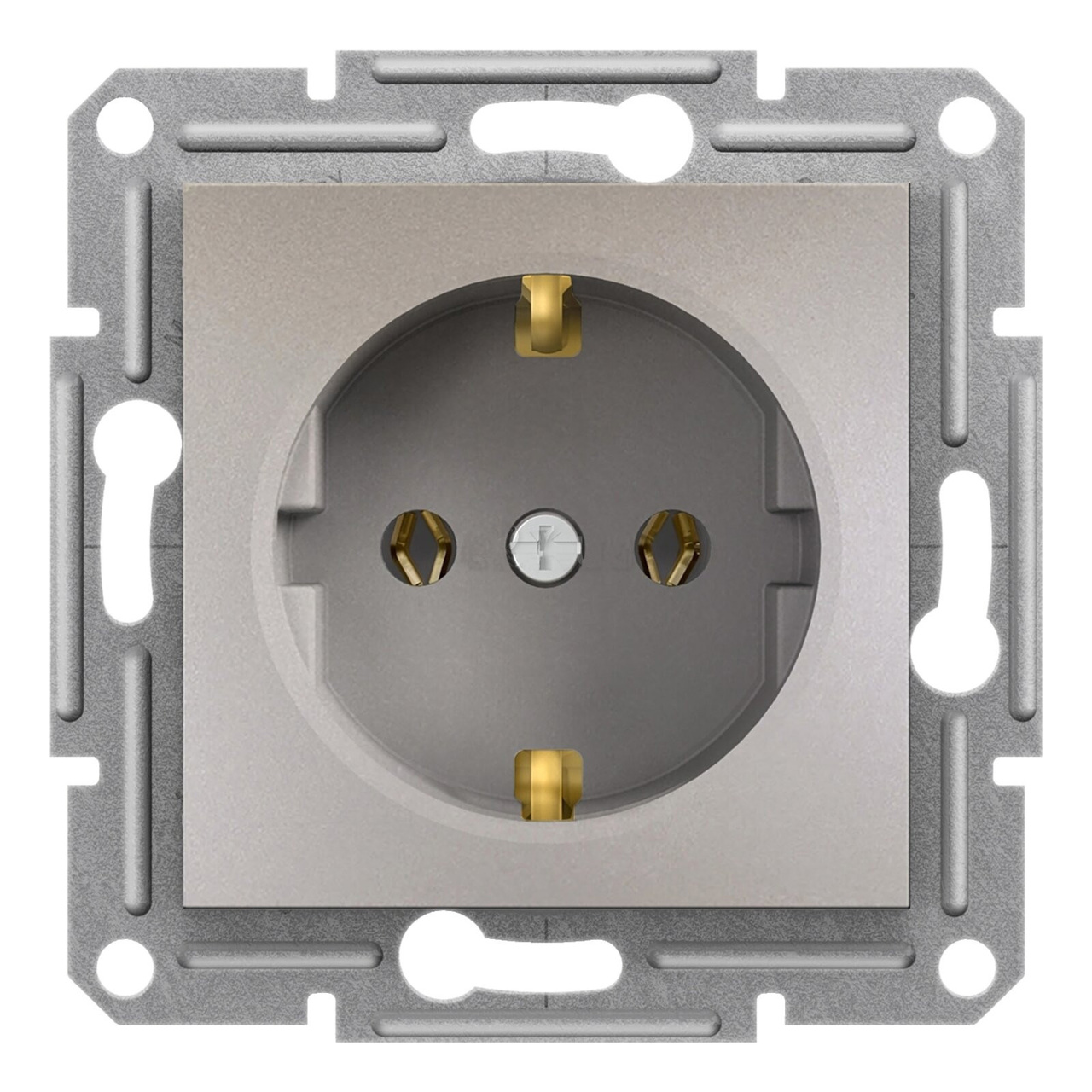 Розетка с заземлением Бронза ASFORA (EPH2900169), Schneider Electric - Зображення