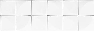 Плитка стінова White Glossy Quadra RECT 250x750x9 Konskie - Зображення