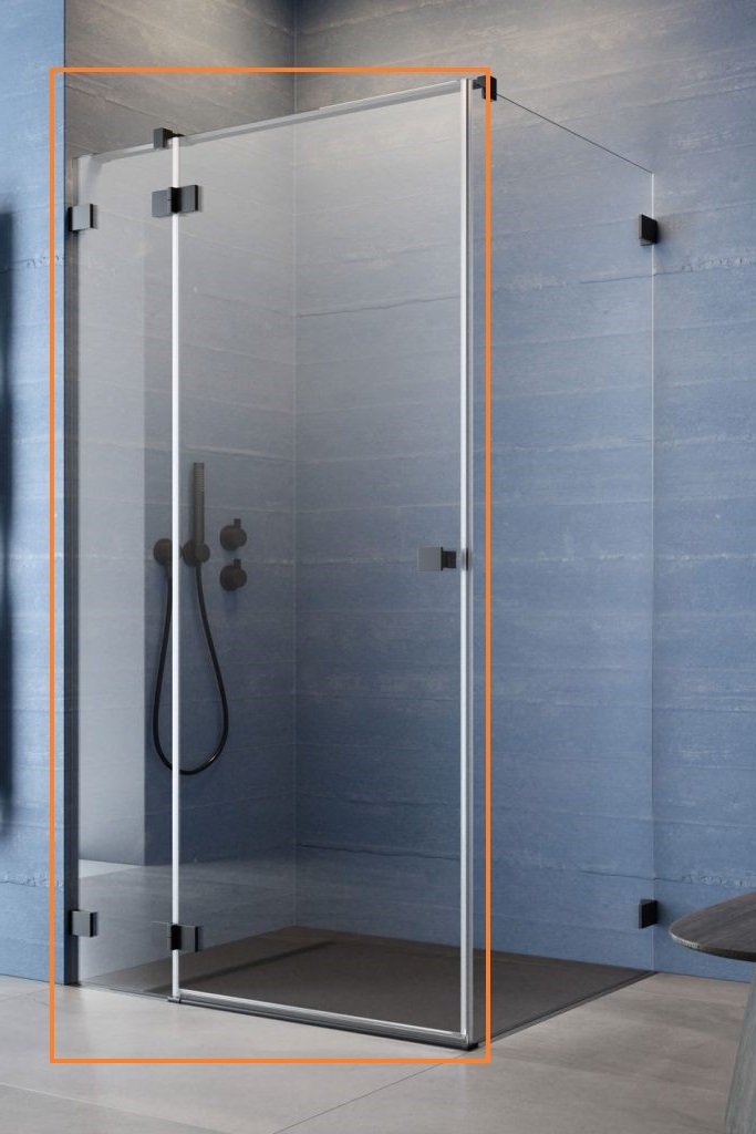 Душевые двери Essenza Pro Black KDJ 100 левые, RADAWAY - Зображення