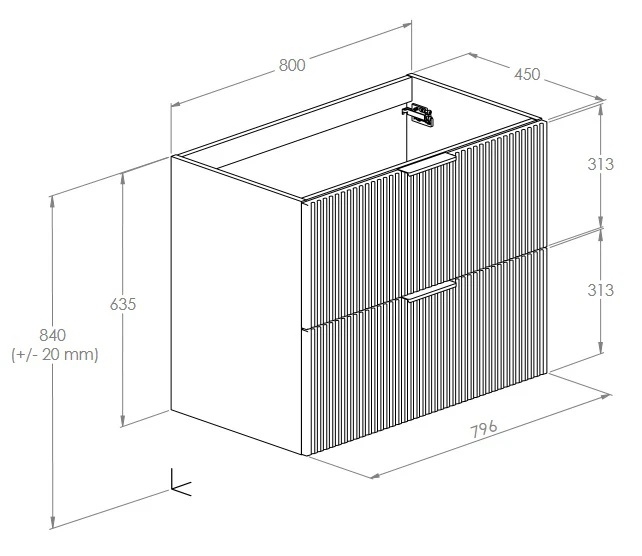Шафка під умивальник Reef 800 White matt A857955529 Roca - Зображення 193076454-ce1da.jpg