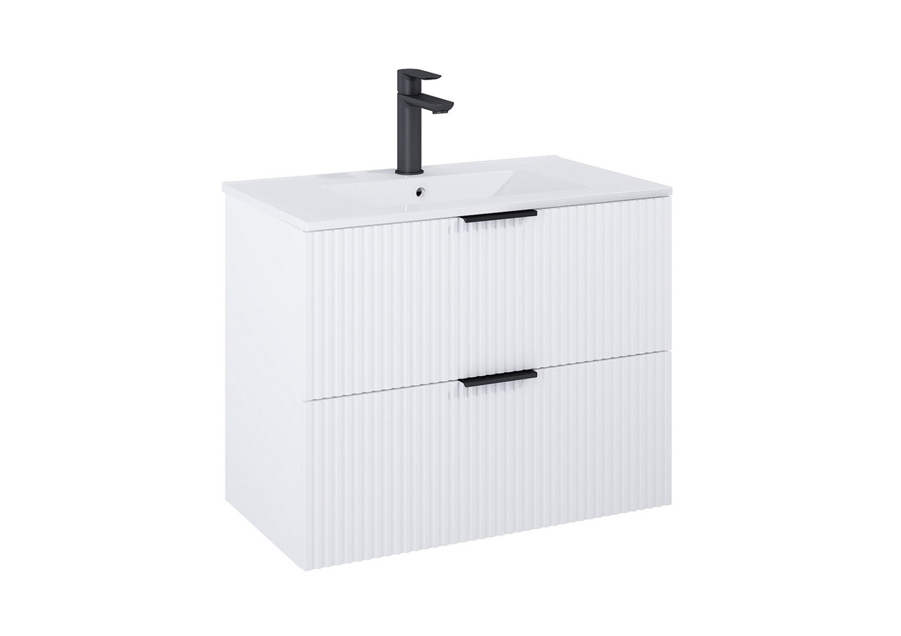 Шафка з умивальником Reef 800 White matt A857955529+A3272A4000 Roca - Зображення