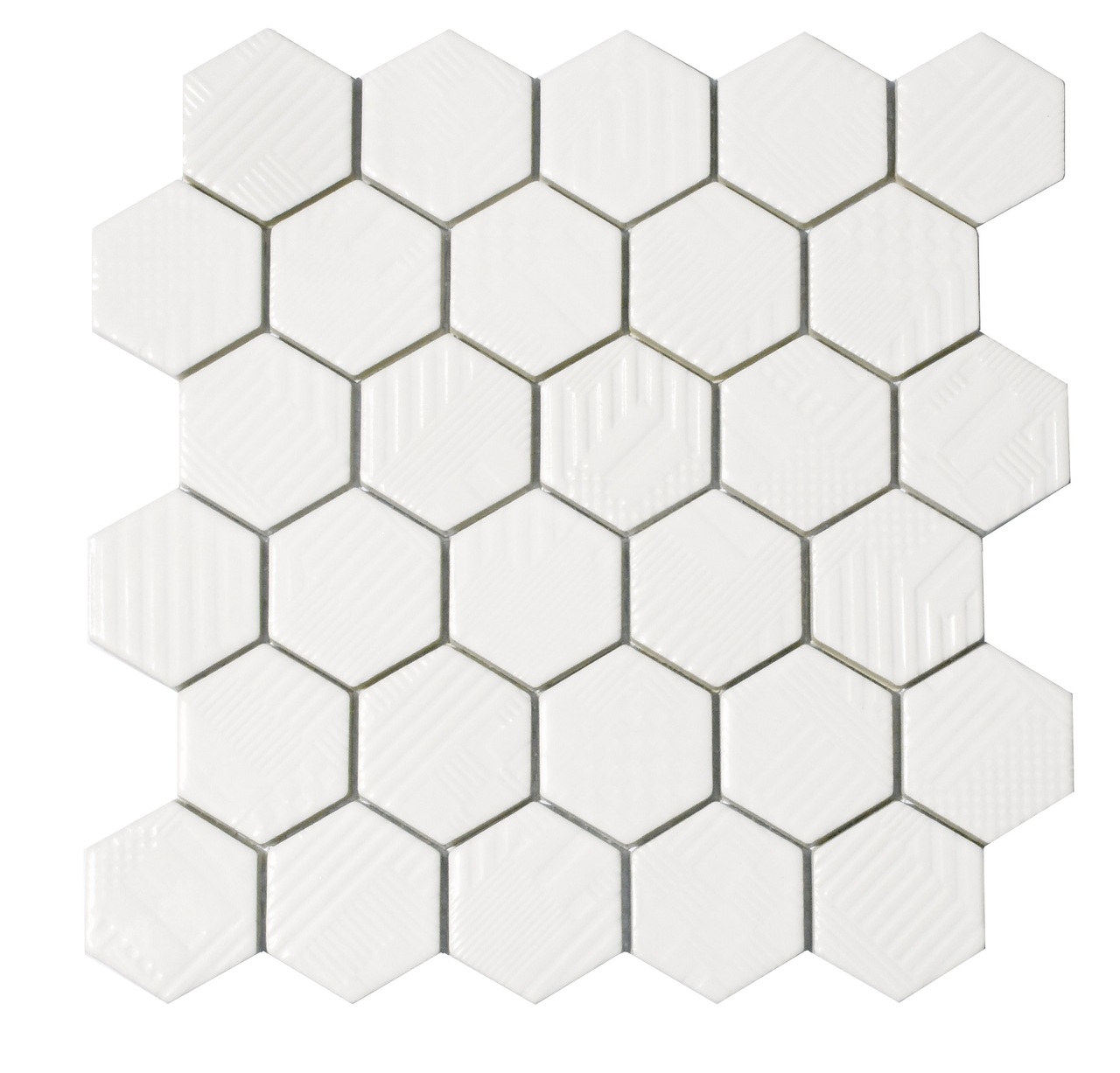 Мозаїка HST 6024 Hexagon White 295x295x9 Котто Кераміка - Зображення