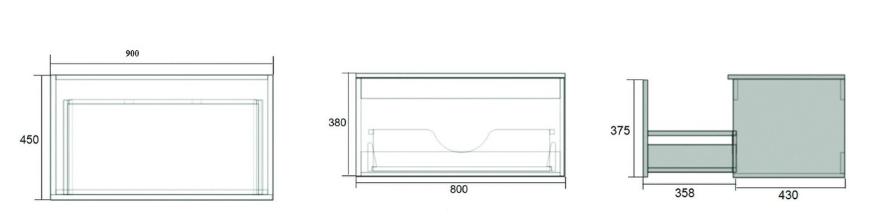 Шкафчик под умывальник Tile 900 White, Air-Line - Зображення 1931711-b7016.jpg