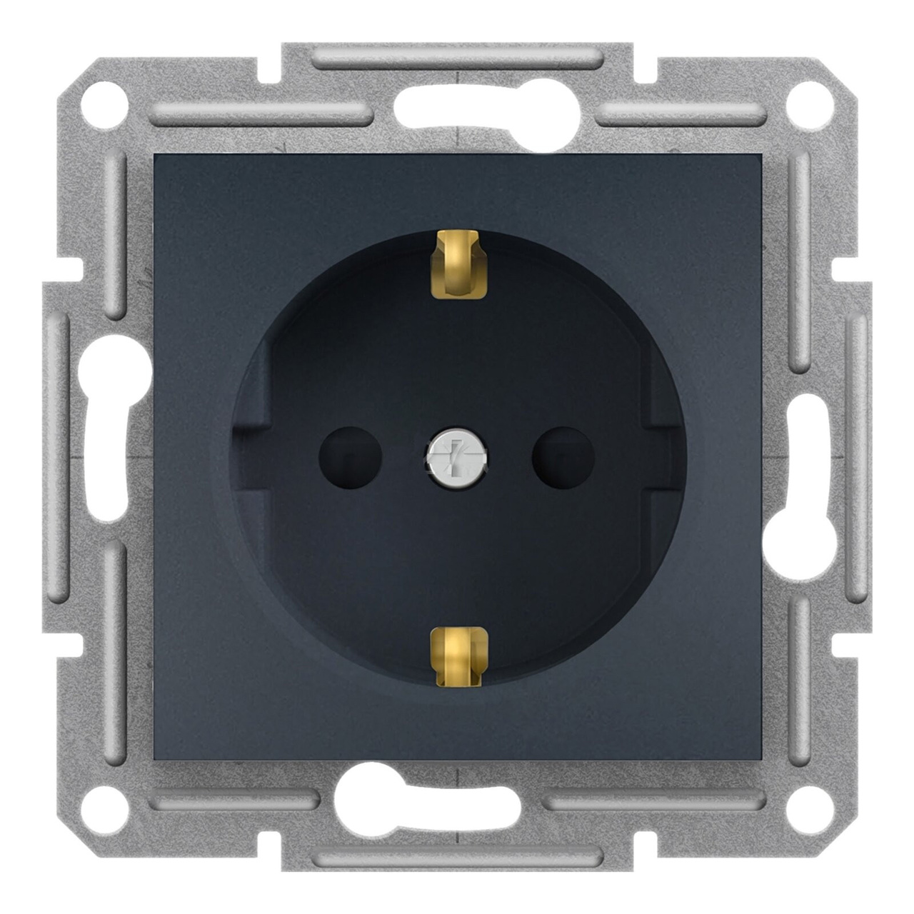 Розетка з заземленням Антрацит ASFORA (EPH2900271), Schneider Electric - Зображення