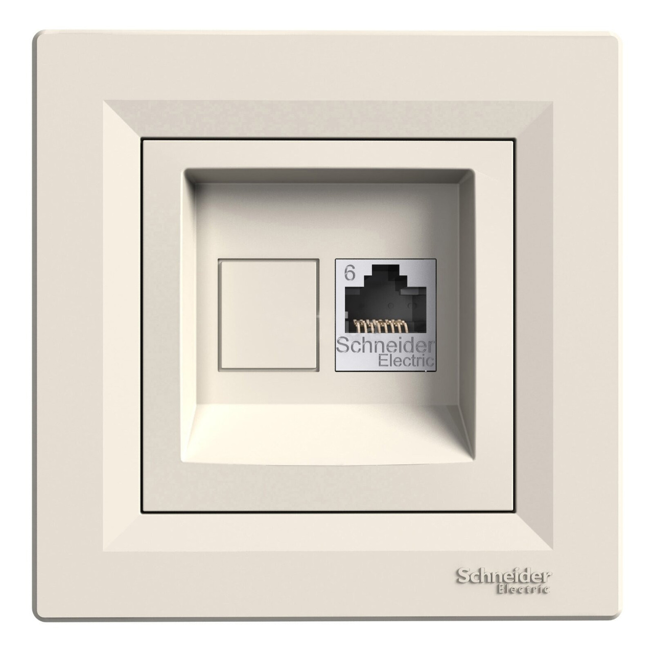 Розетка RJ45 кат 6е UTP Крем ASFORA (EPH4700123), Schneider Electric - Зображення