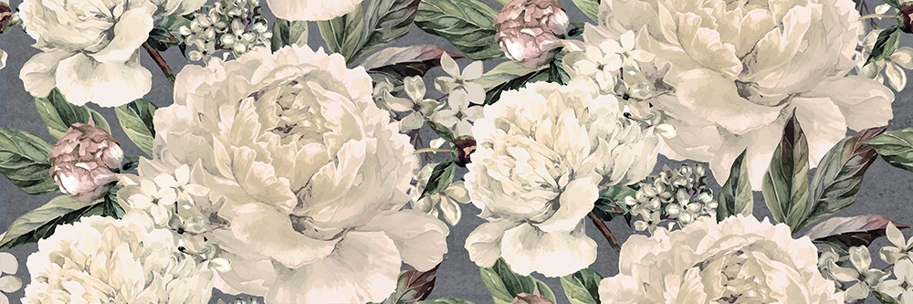 Плитка стінова Gracia Grey Flower SAT 200x600x8,5 Cersanit - Зображення