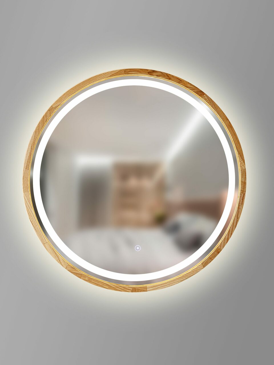 Дзеркало Perfection Slim LED D800 Natural Oak Luxury Wood - Зображення