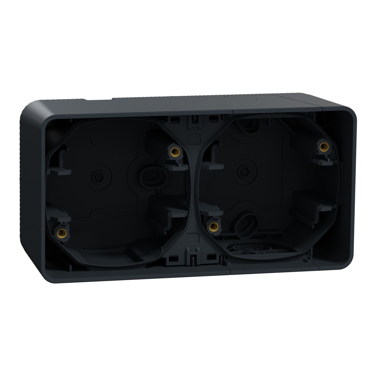 Блок подвійний горизонтальний Чорний MUREVA STYL (MUR37914), Schneider Electric - Зображення