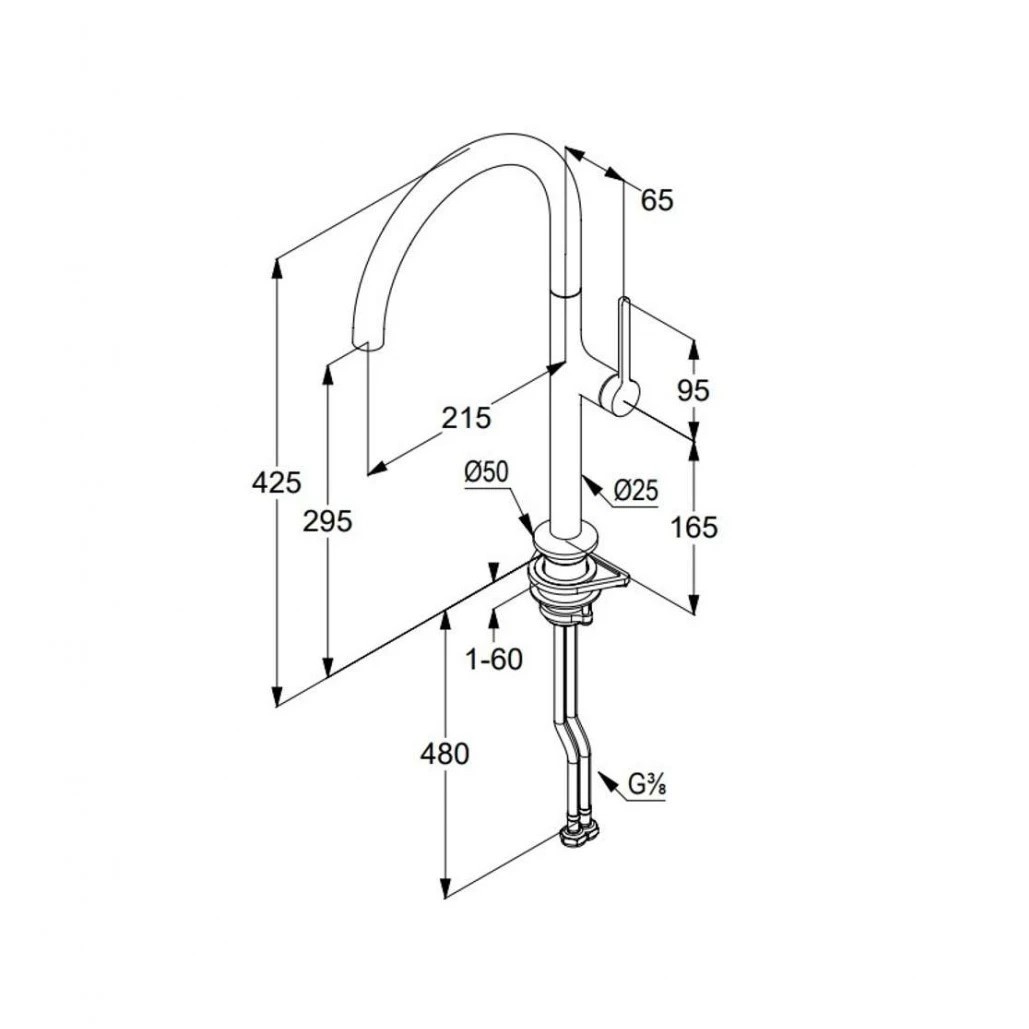 Змішувач для кухні Reef 50803N175 брашована бронза Kludi - Зображення 193248280-7b76d.jpg