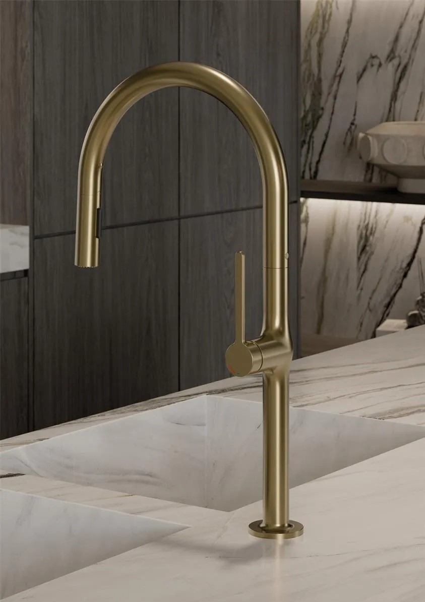 Змішувач для кухні Reef 50851N075 брашоване золото Kludi - Зображення 193248281-1d307.jpg