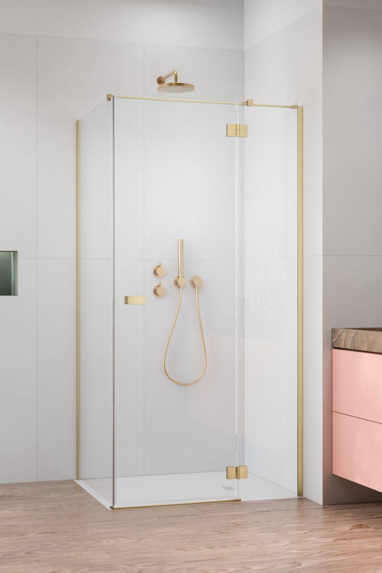 Душова кабіна Garda Brushed Gold KDJ 90x90 L RADAWAY - Зображення