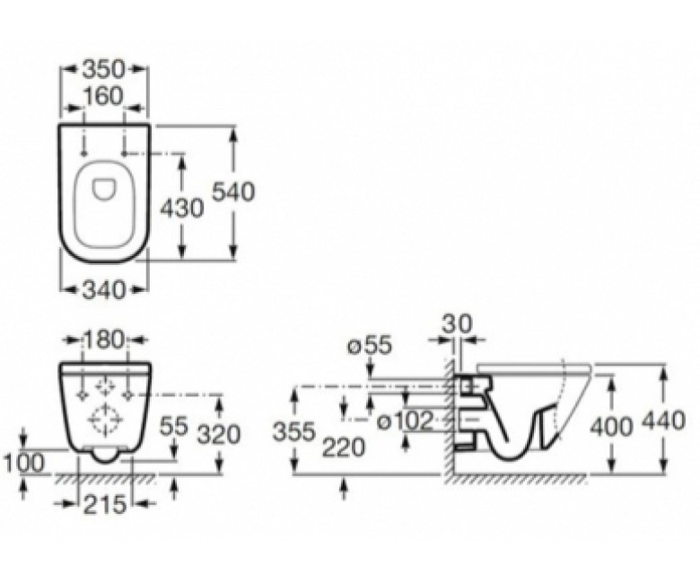 Комплект Інсталяція OLI 120 (099949-885052) + Унітаз Gap Rimless з кришкою (A34H470000) Roca - Зображення 1932567-56e1f.jpg