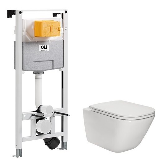 Комплект Інсталяція OLI 120 (099949-885052) + Унітаз Gap Rimless з кришкою (A34H470000) Roca - Зображення 1932567-796ec.jpg