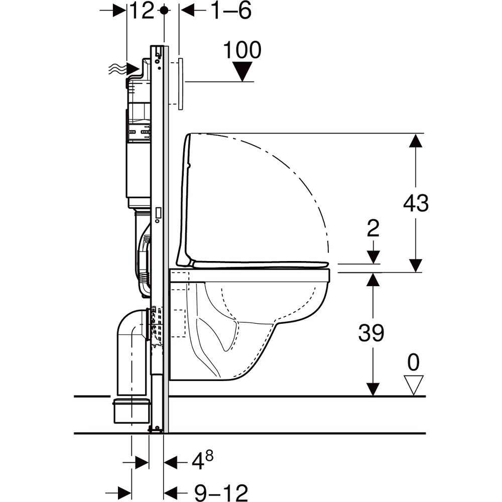 Комплект Інсталяція для унітаза Duofix Pro 20 + Унітаз Idol з кришкою 118.315.11.2 Geberit - Зображення 194517796-2da53.jpg