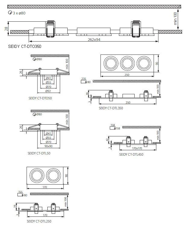 Точковий світильник SEIDY CT-DTO350-WEWN.MR-16 (19453), Kanlux - Зображення 19453-.jpg