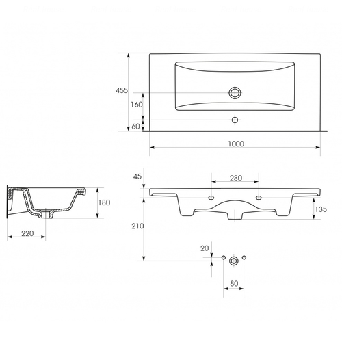 Умивальник 100 см Como (CCWF1006803618), Cersanit - Зображення 194559-7735a.jpg