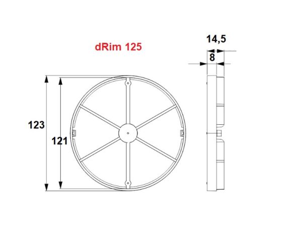Клапан зворотний для витяжного вентилятора dRim 125 07-215 AirRoxy - Зображення 195463497-7606b.jpg