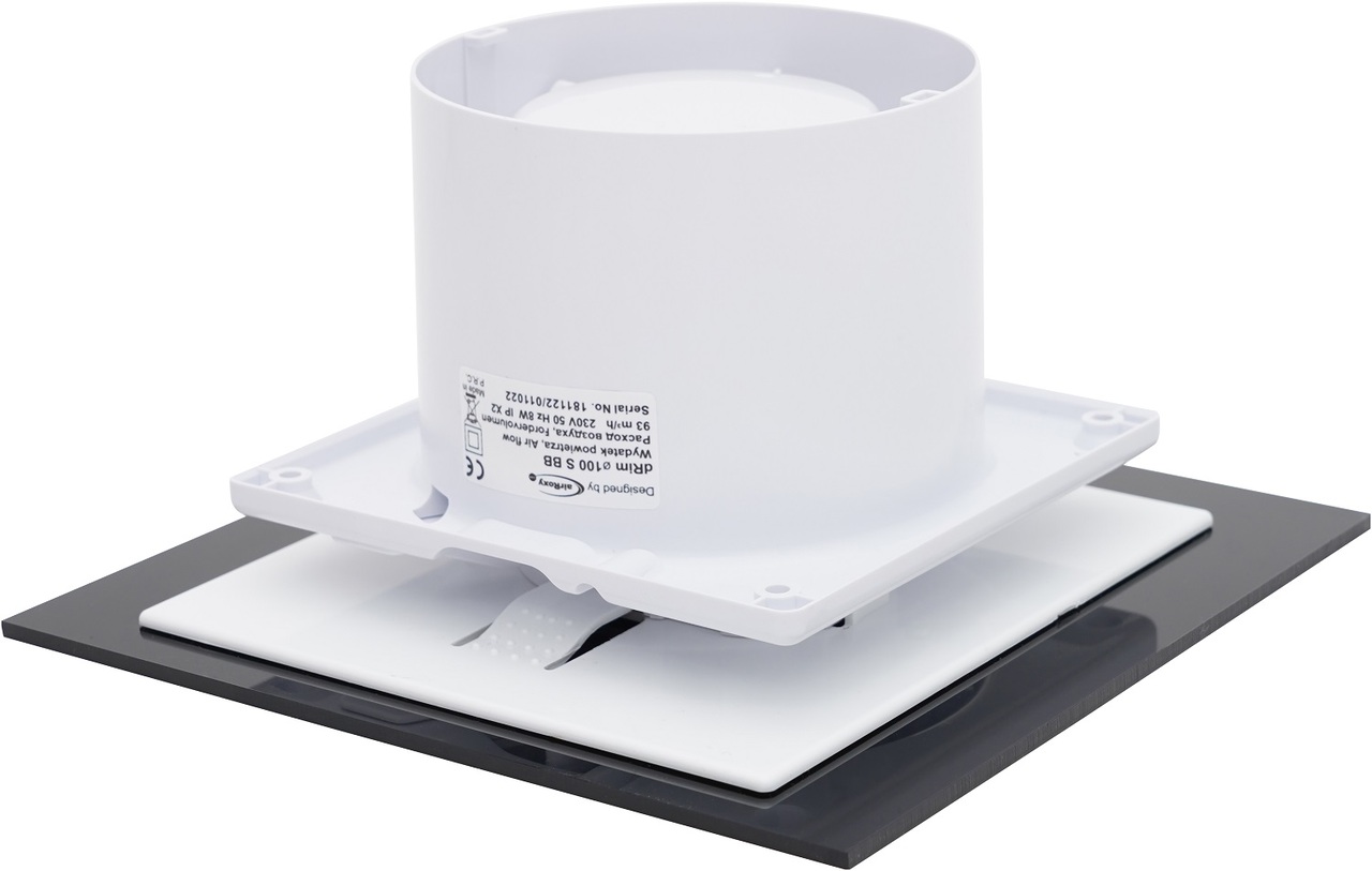 Панель для витяжного вентилятора Black mat Plexi 01-159 AirRoxy - Зображення 195463508-c9f0f.jpg