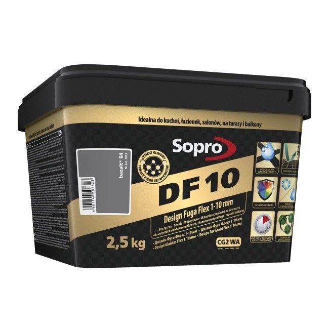 Затирка для швов Sopro DF 10 1073 базальт №64 (2,5 кг) - Зображення