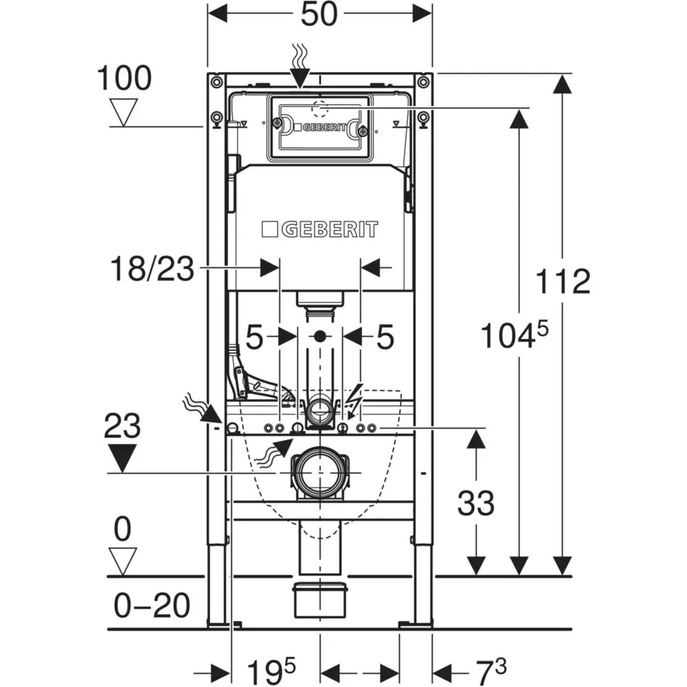 Комплект Інсталяція для унітаза Duofix Delta + Кнопка зливу Delta01 хром 458.133.21.3 GEBERIT - Зображення 195867288-2fc10.jpg