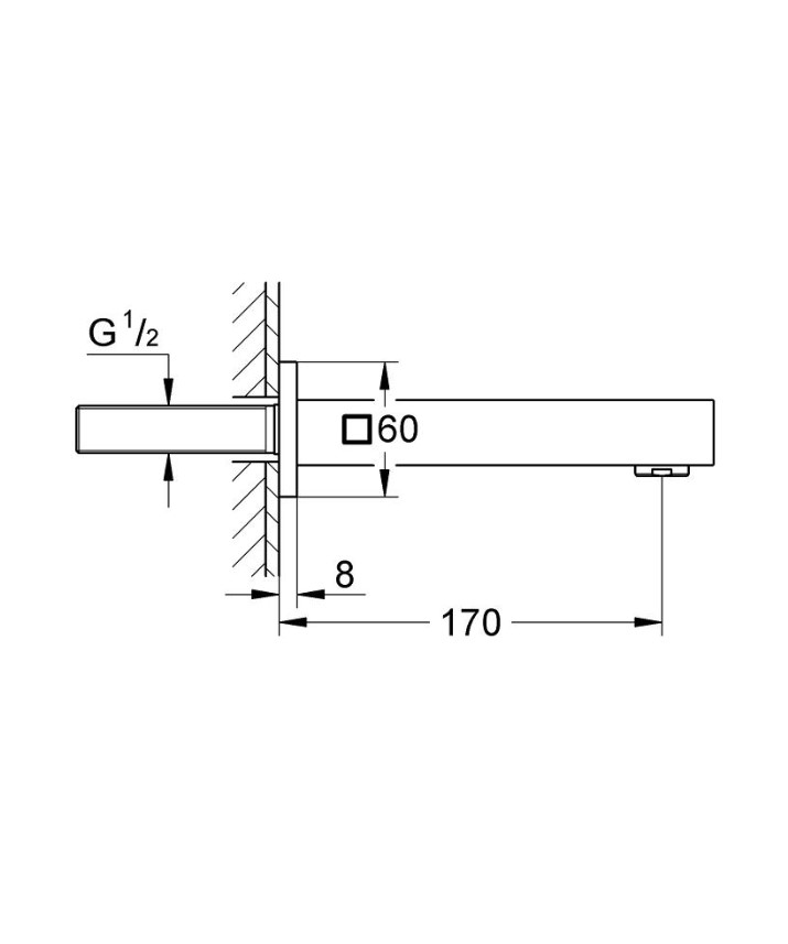 Вилив для ванни Eurocube (13303000), Grohe - Зображення 197243-4921c.jpg